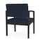 Lesro Lenox Wood Wide Guest Chair Wood Frame, Mocha, RF Blueberry Upholstery LW1201 - alternate 3